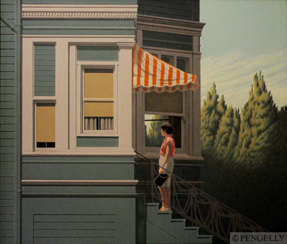 "Side Stairs" 2010 Oil on Canvas 34 x 40 in