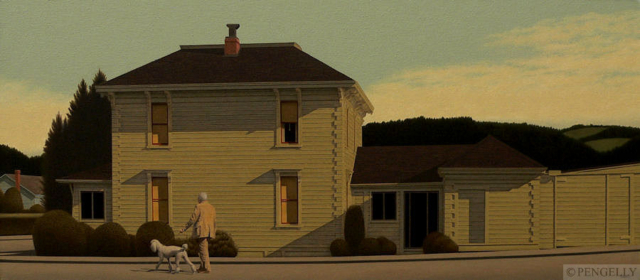 "Taking Rosie for a Walk" 2011-2013 Oil on Canvas 24 x 54 in