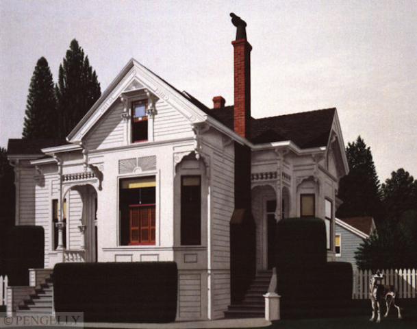 "White Villa" 1989 Watercolor 19 x 24 in - Sacramento Metropolitan Arts Commission, CA, USA