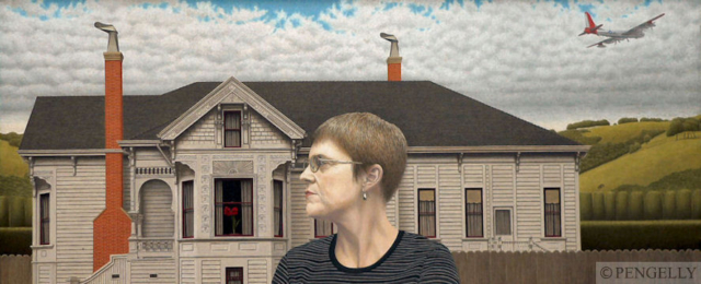 "Arlene" 2001-2003 Oil on Canvas 18 x 43 in.