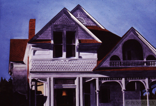 "House, Cripple Creek" 1986 Watercolor 8 x 12 in. - Private Collection, UK