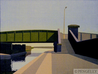 "Grand Union Canal" 1980 Oil on Canvas 24 x 36 in. - Private Collection, UK