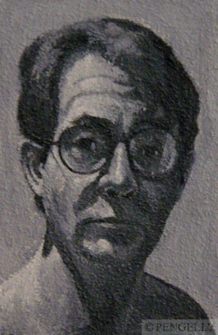 "Self-Portrait" 1995 Oil on Board 10 x 7 in.