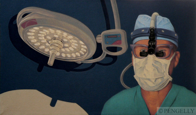 "The Surgeon" 2013 Oil on Canvas 9 x 15 in.