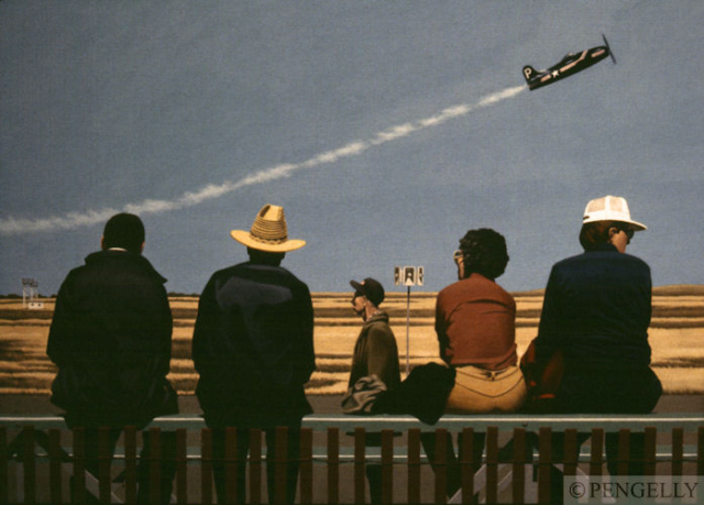 "Air Show" 1984 Oil on Canvas 28 x 36 in. - Private Collection, UK
