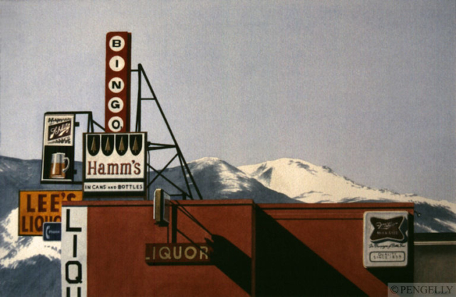 "Pike's Peak, Colorado" 1986 Watercolor 8 x 12 in - Private Collection, USA