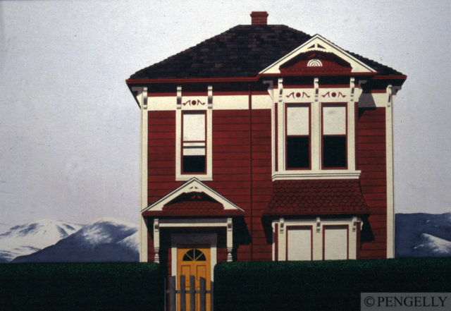 "The Red House" 1987 Watercolor 10 x 14 in. - Kaiser Permanente, USA