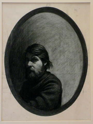 "Self-Portrait" 1982 Conte Crayon 28 x 21 in.